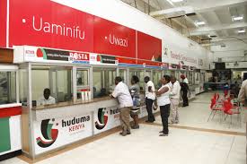 "Citizens outside a Huduma Centre in Kenya, waiting to access various public services."